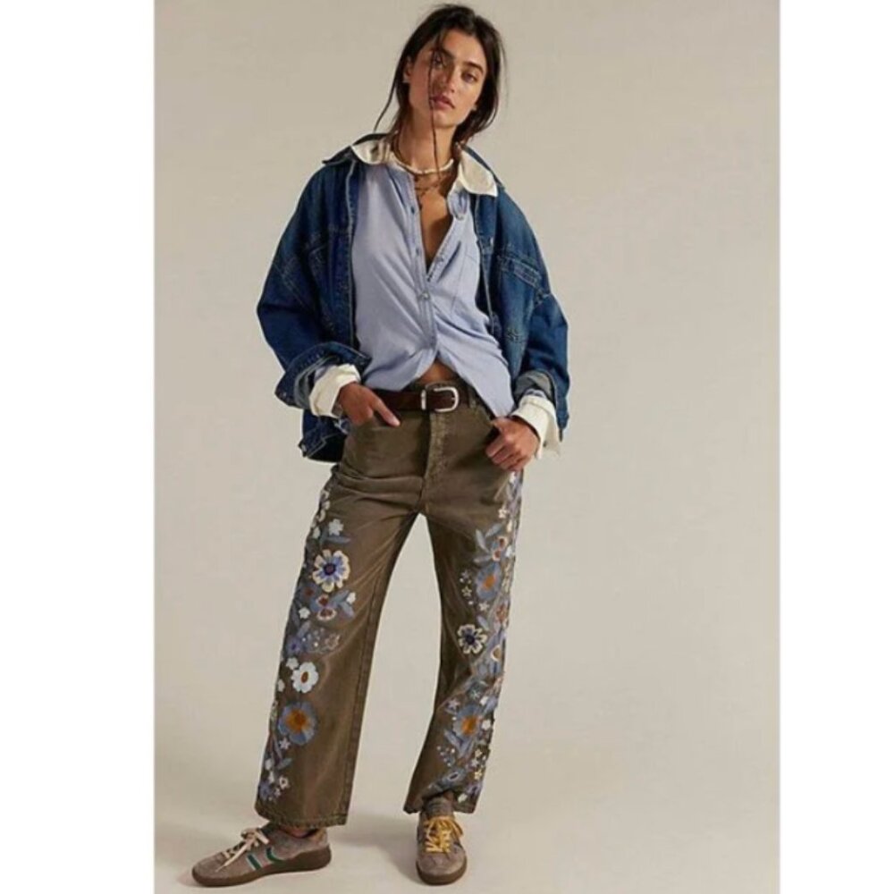 We The Free Willow Floral Embroidered Jeans - Picture 3 of 9